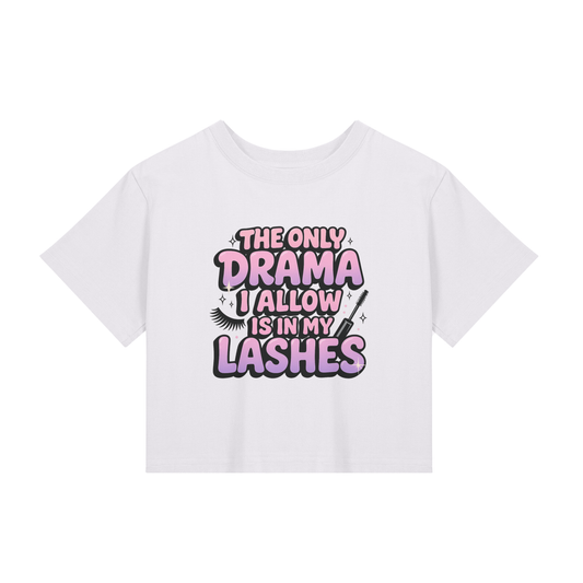 👁️‍🗨️ The Only Drama I Allow Is In My Lashes – Lash Tech Cropped Tee