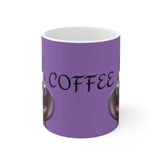 Coffee Mug | Cozy Girl #3 Artwork Ceramic Coffee Cup | 11oz Stylish Drinkware | Dishwasher & Microwave Safe | Gift for Coffee Lovers
