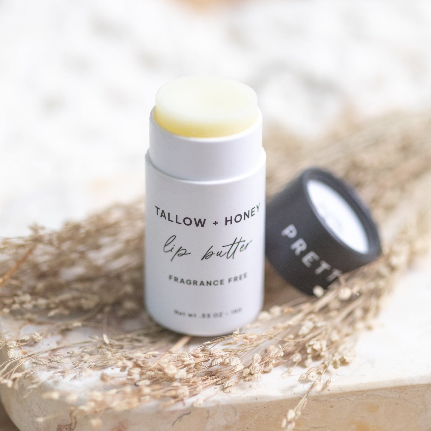 Tallow + Honey Lip Butter in Eco-Friendly Travel Tubes