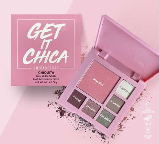 NEW! Get It Chica "CHIQUITA" (Chica Beauty Mini-5 Eyeshadows and 1 Blush Multi-Palette)