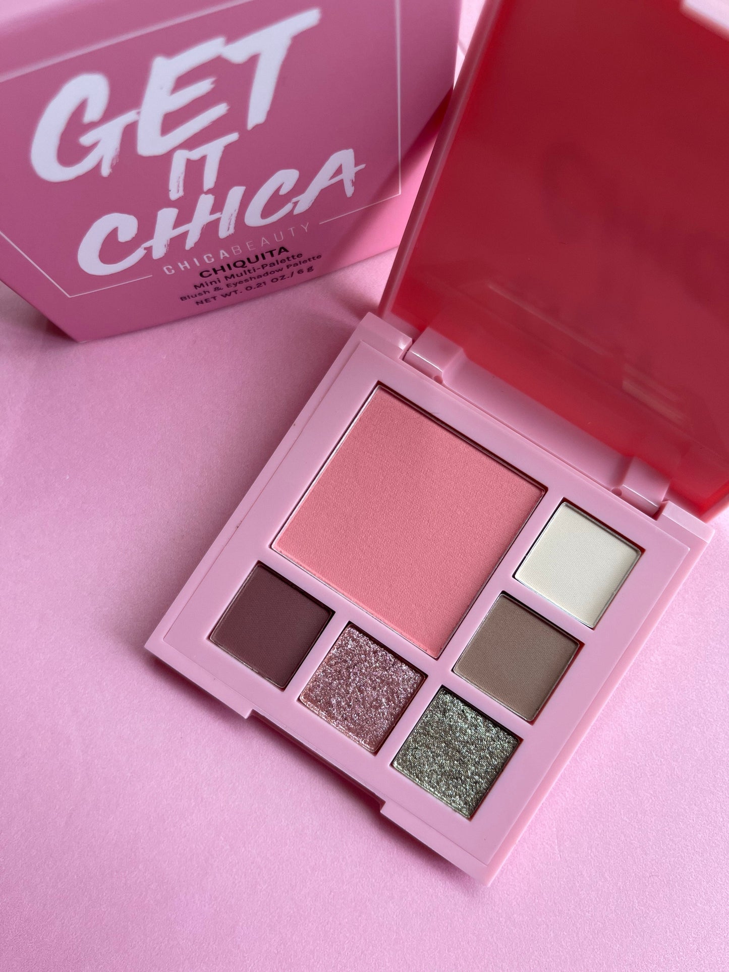 NEW! Get It Chica "CHIQUITA" (Chica Beauty Mini-5 Eyeshadows and 1 Blush Multi-Palette)