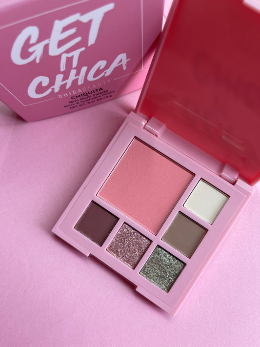 NEW! Get It Chica "CHIQUITA" (Chica Beauty Mini-5 Eyeshadows and 1 Blush Multi-Palette)