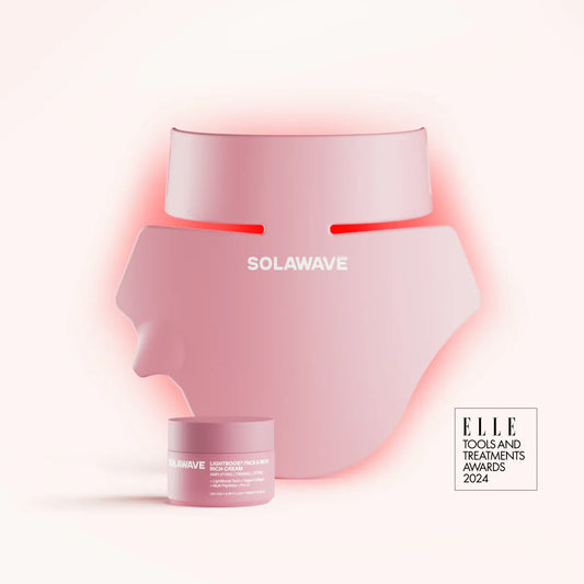 Solawave Neck & Chest LED Mask w/ LightBoost Cream Kit
