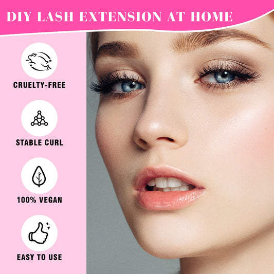 ✨ DIY Cluster Lash Extension Kit – Flirty, Bold, or Doll-Like Styles