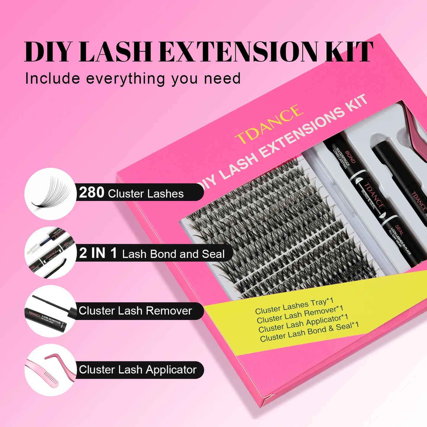✨ DIY Cluster Lash Extension Kit – Flirty, Bold, or Doll-Like Styles