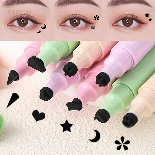 🖤 Glam Stamp Eyeliner Duo – Liquid Liner & Festival Stamp in 6 Designs