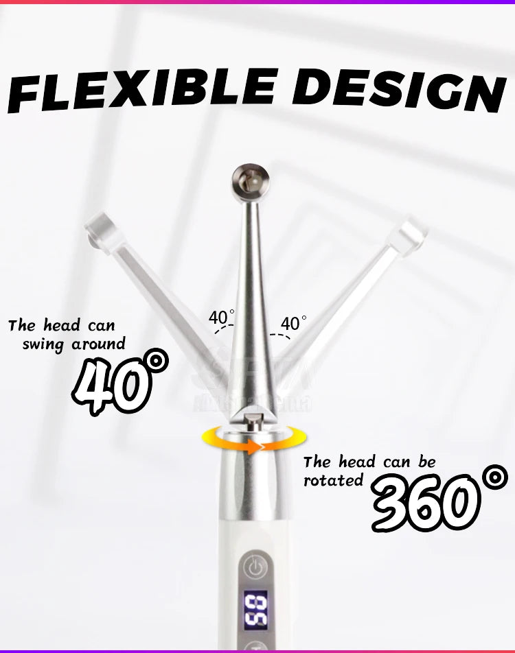 💡 Advanced Pro Tooth Gem Curing Light – 1 Second LED Lamp with Rotating Head