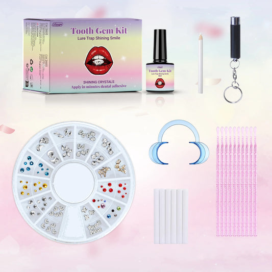 ✨ DIY Temporary Tooth Gem Kit – 1–2 Day Glam Smile Kit (Non-Permanent)