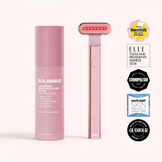 Solawave 4-in-1 Red Light Therapy Wand & Activating Serum Kit