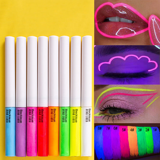 💫 Glow-Up Neon UV Liquid Eyeliner – Fluorescent Festival Makeup