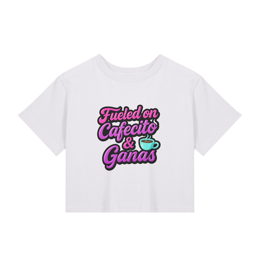 ☕ Fueled on Cafecito & Ganas #3 – Cropped Tee
