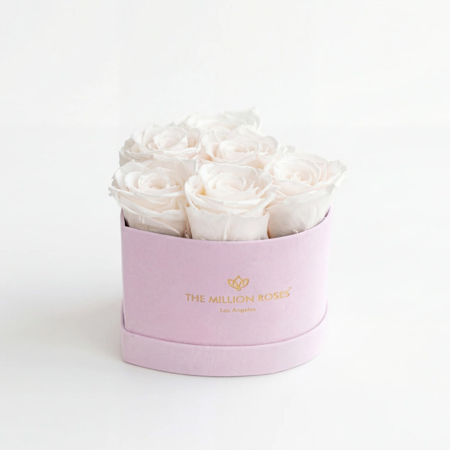 Baby Heart Light Pink Box | White Roses