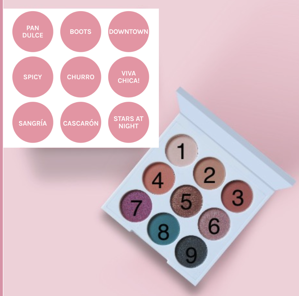 Best Seller! FIESTA (Chica Beauty Mini-9 Eyeshadow Palette)
