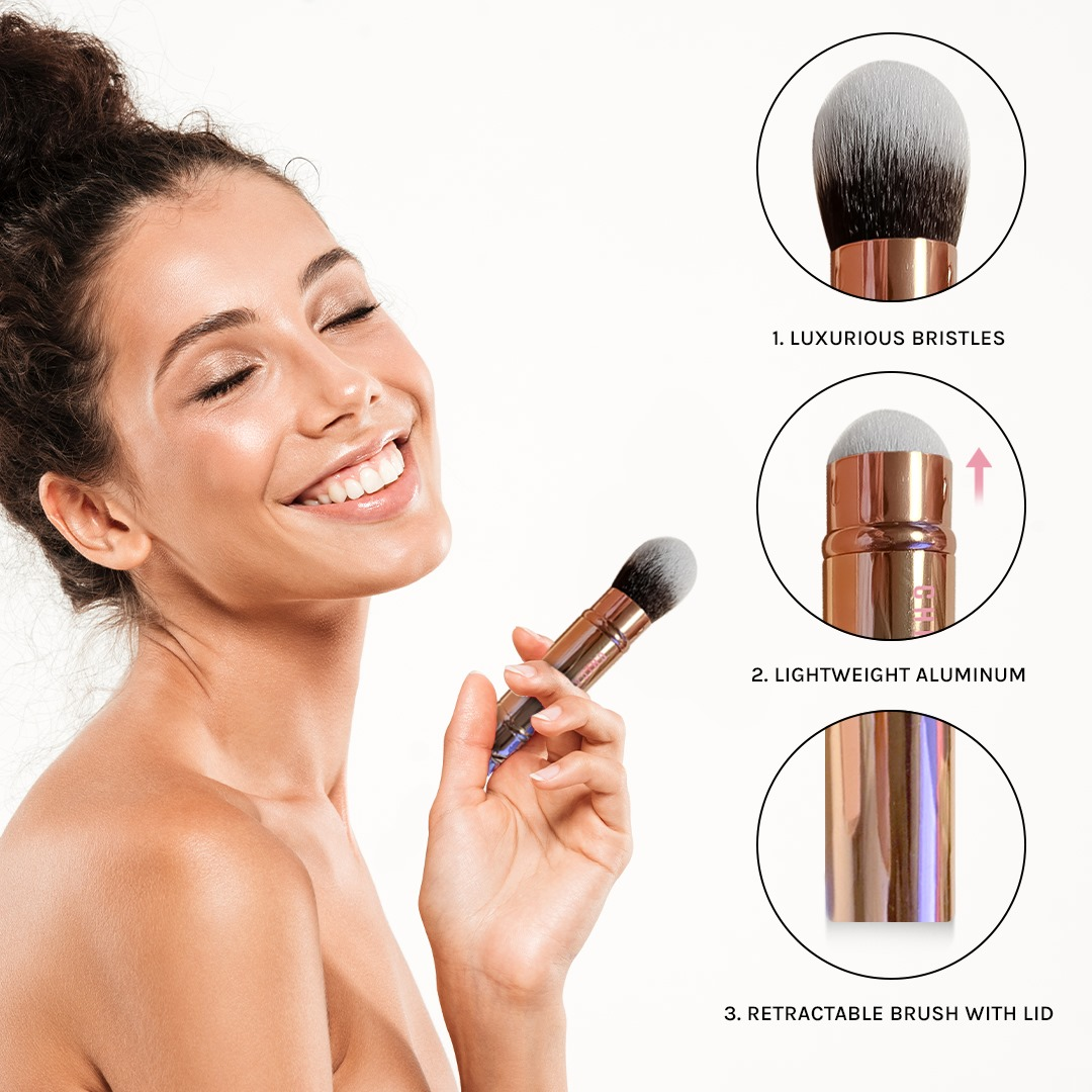 Chica Beauty Dual-Ended Retractable Complexion Brush (Featured in IPSY)