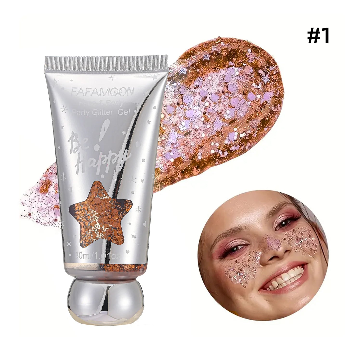 🌈 Festival Glow Glitter Gel – Rave-Ready Sparkle for Hair & Skin