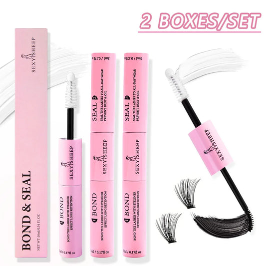 ✨ 2-in-1 Bond & Seal – Strong Hold Lash Glue Duo for DIY Cluster Lashes (Multi-Bundle Options)