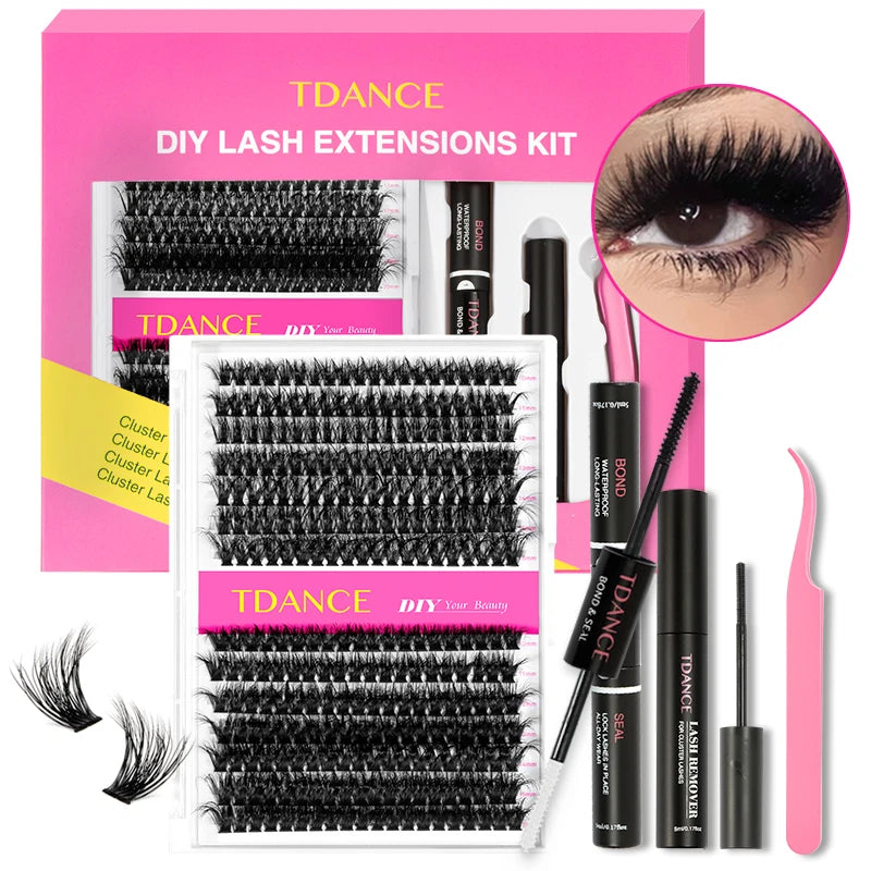 ✨ DIY Cluster Lash Extension Kit – Flirty, Bold, or Doll-Like Styles