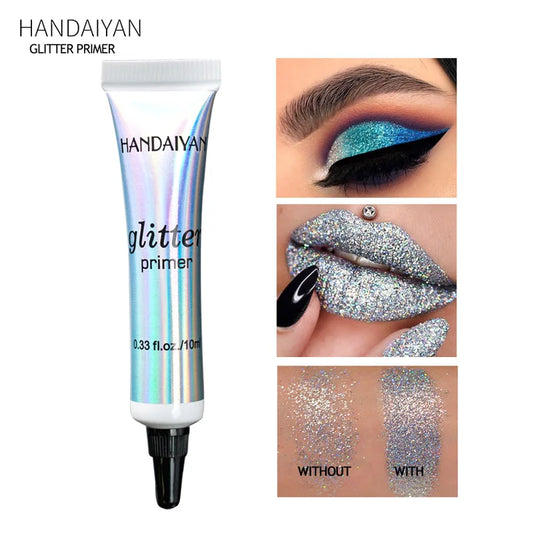 🌟 Long-Lasting Luxe Glitter Primer for Eyeshadow & Face Makeup