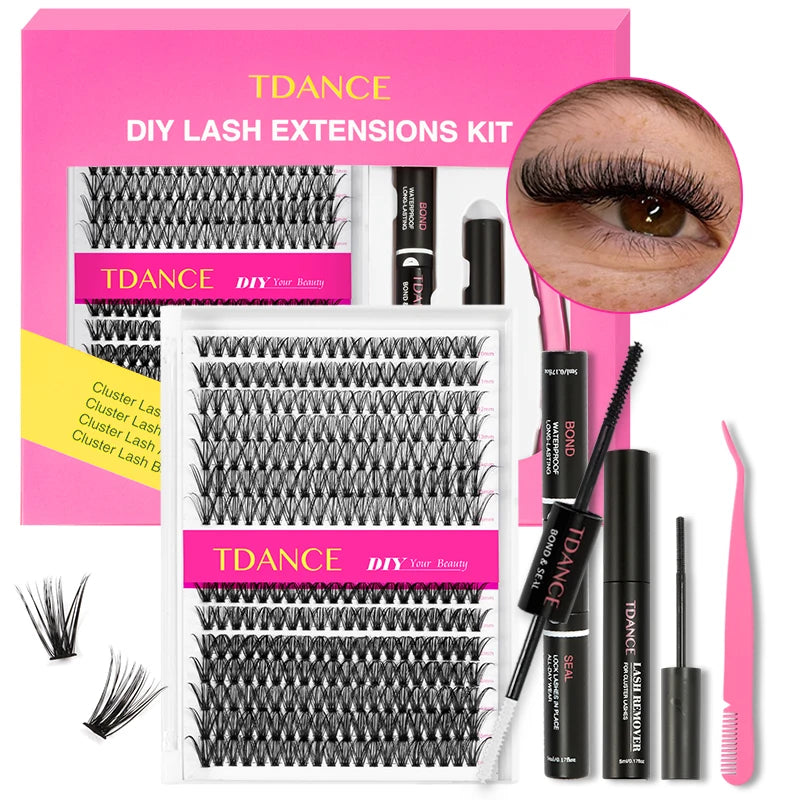 ✨ DIY Cluster Lash Extension Kit – Flirty, Bold, or Doll-Like Styles