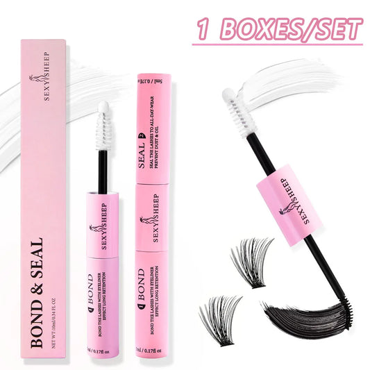 ✨ 2-in-1 Bond & Seal – Strong Hold Lash Glue Duo for DIY Cluster Lashes (Multi-Bundle Options)