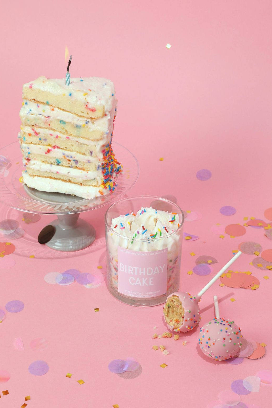 Birthday Cake Container Candle